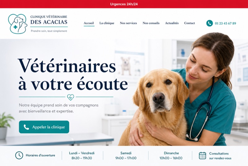 Site de clinique vétérinaire